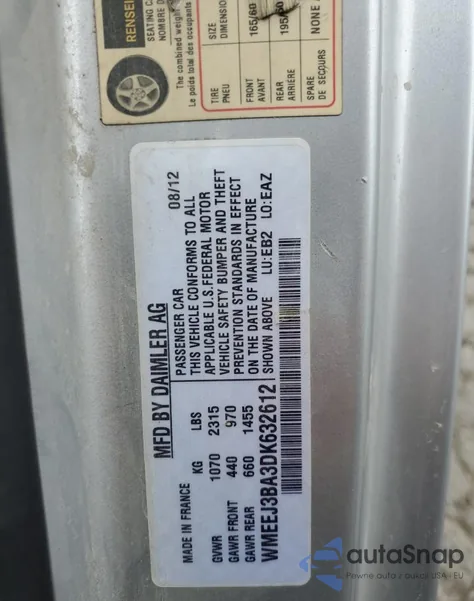 2015 Smart Fortwo Pure из США, поврежденный, VIN WMEEJ3BA7FK801193